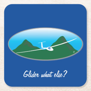 Glider - What else? Square Paper Coaster