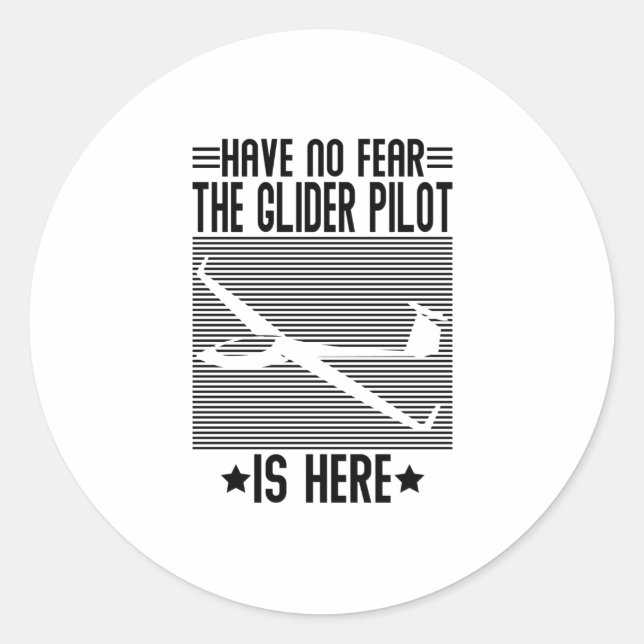 Gliders Pilot | Gliding Glide Thermals Hobby Gifts Classic Round Sticker (Front)