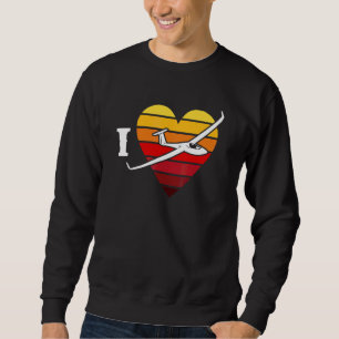 Gliding Love Glider Flies I Love Sailing Flies 3 Sweatshirt