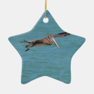 Gliding Pelican Ceramic Tree Decoration