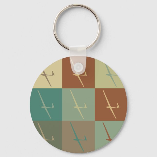 Gliding Pop Art Key Ring (Front)