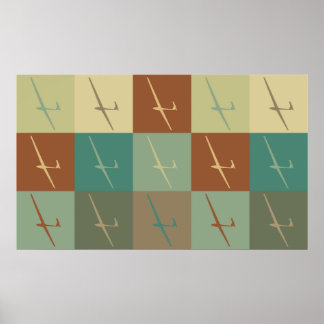 Gliding Pop Art Poster