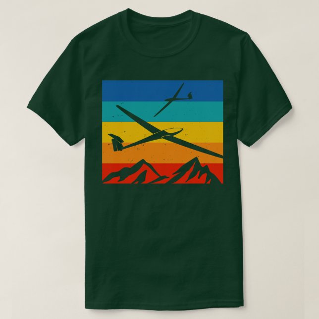 Gliding Soaring Sailplane Glider Pilot T-Shirt (Design Front)