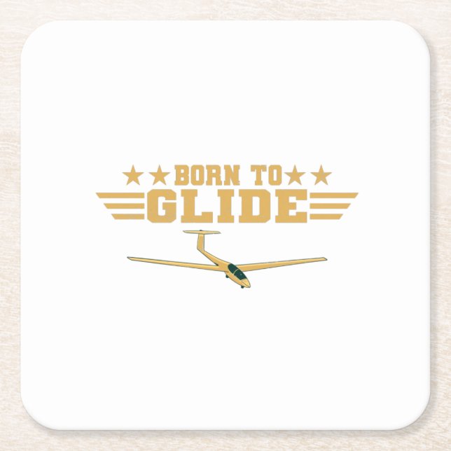 Gliding Square Paper Coaster (Front)