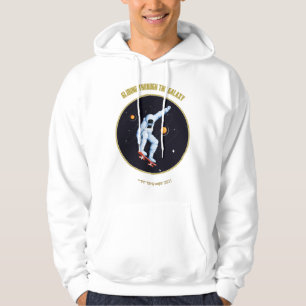 Gliding Through The Galaxy Unisex Retro Hoodie