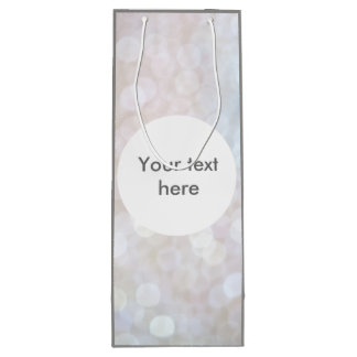 Glimmer Lights Grey White Wine Bottle Gift Bag