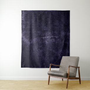 Glimmering Indigo Grunge Midnight Purple Damask Tapestry