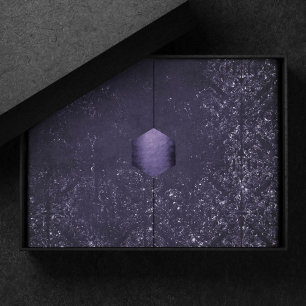 Glimmering Indigo Grunge   Midnight Purple Damask Tissue Paper