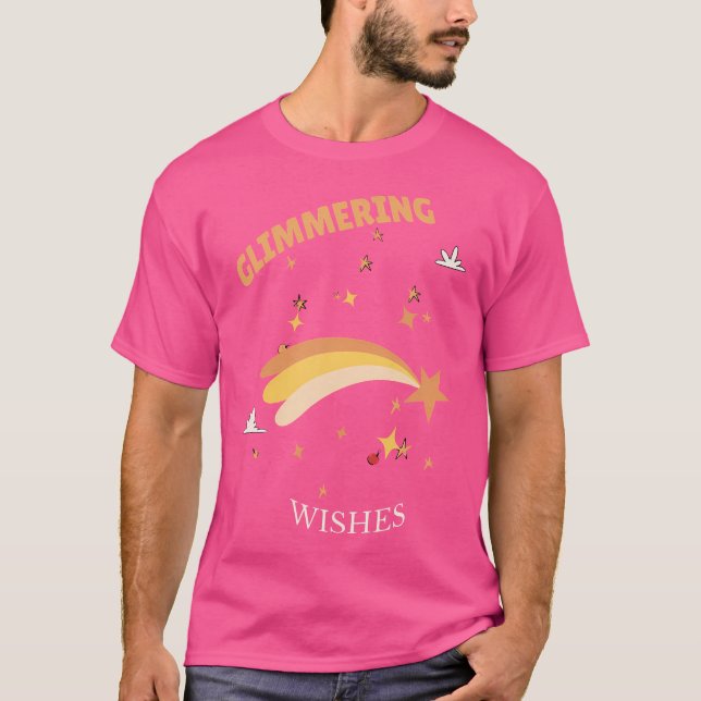 Glimmering Wishes Shooting Starss Present T-Shirt (Front)