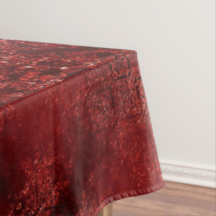 Glimmery Henna Grunge   Rich Blood Red Glam Damask Tablecloth
