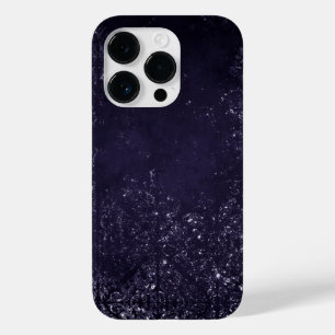 Glimmery Indigo Grunge   Midnight Purple Damask Case-Mate iPhone 14 Pro Case
