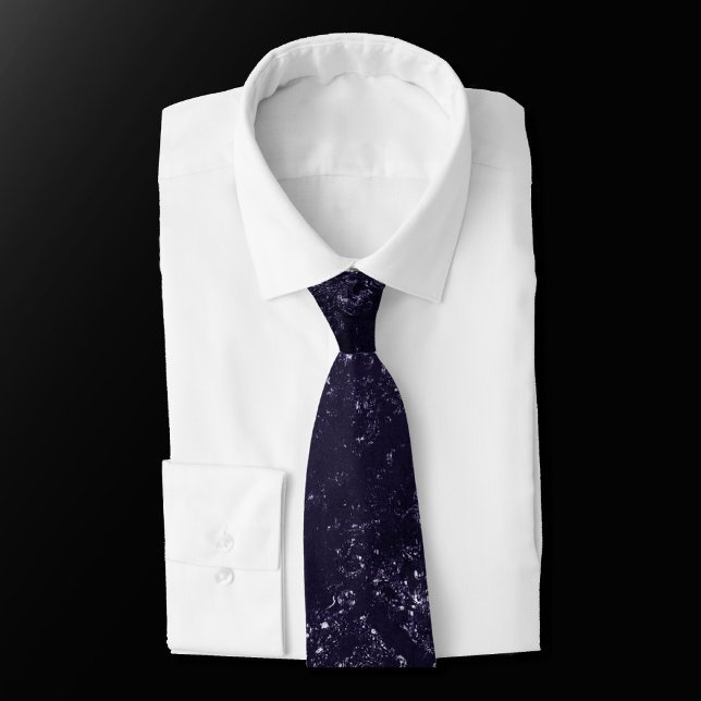 Glimmery Indigo Grunge | Midnight Purple Damask Tie (Creator Uploaded)