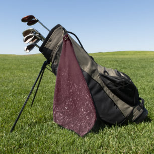 Glimmery Wine Grunge Sangria Bordeaux Damask Golf Towel
