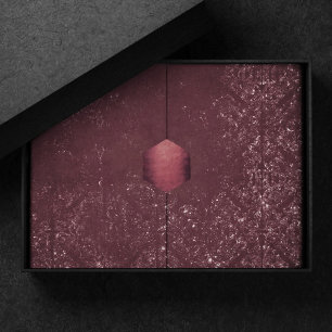 Glimmery Wine Grunge   Sangria Bordeaux Damask Tissue Paper