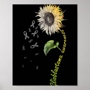 Glioblastoma Awareness Sunflower  Poster
