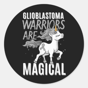 Glioblastoma Multiforme Warrior Grade Iv Astrocyto Classic Round Sticker