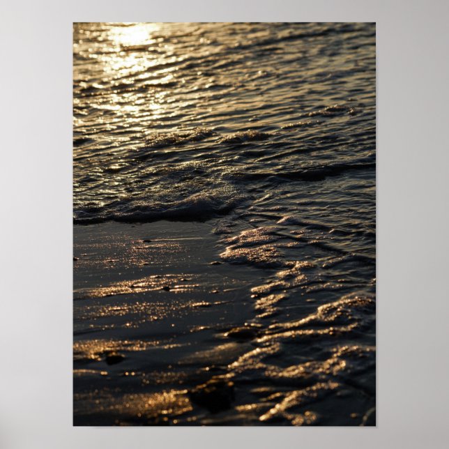 Glistening Beach Morning Poster (Front)