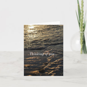 Glistening Beach Morning Thinking Of You Card