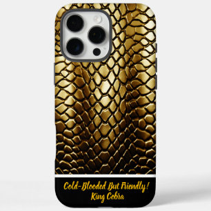 Glistening golden snake skins in natural light iPhone 16 pro max case