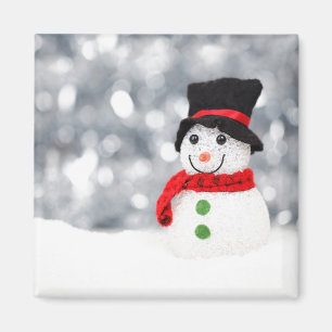 Glistening Snowman Magnet