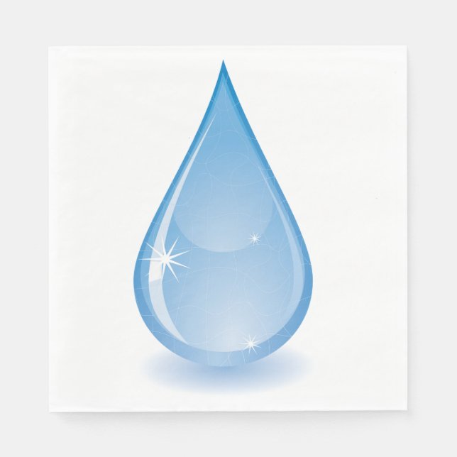 Glistening Water Drop Paper Napkins (Front)