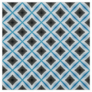 Glitch2 Blue grey tile pattern fabric
