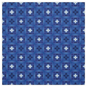 Glitch2 Blue White Furniture Fabric