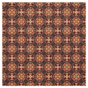 Glitch2 Brown Red Quilting crafts Fabric