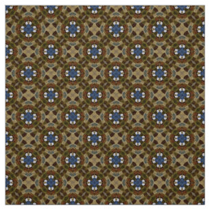 Glitch2 Brown White Blue pattern fabric