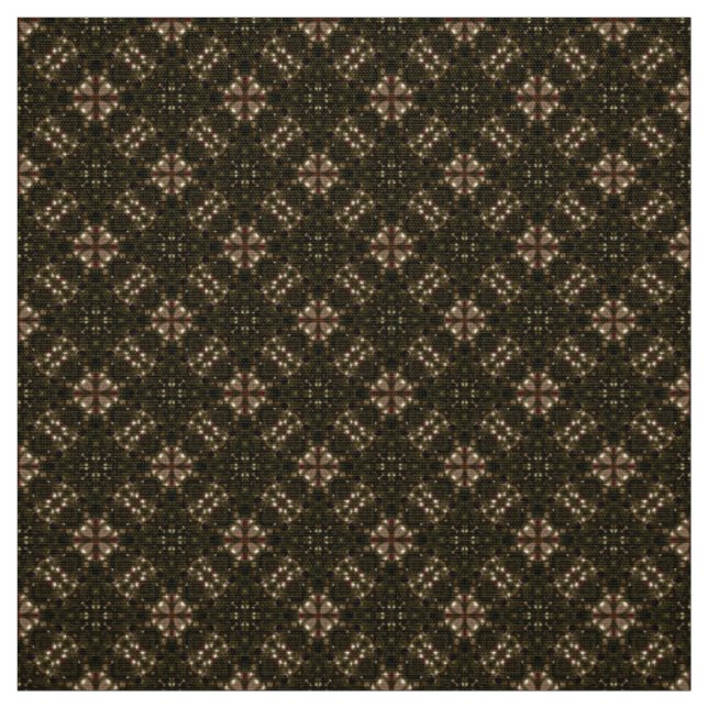 Glitch2 Chocolate Brown Quilting Crafts Fabric (Swatch)