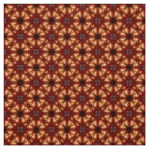 Glitch2 chocolate brown white Fabric