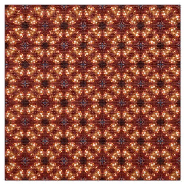 Glitch2 chocolate brown white Fabric (Swatch)