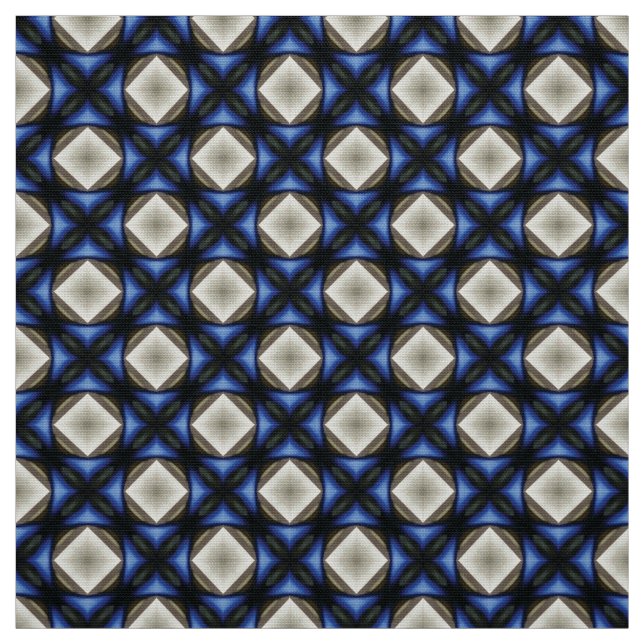 Glitch2 diamonds of steel blue fabric (Swatch)