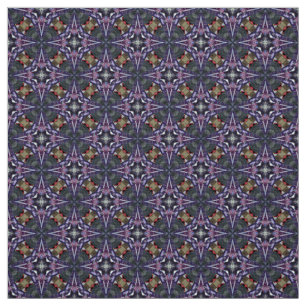 Glitch2 Midnight blue Star Pattern Fabric