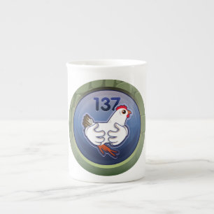Glitch: achievement hen hugger supremalicious bone china mug