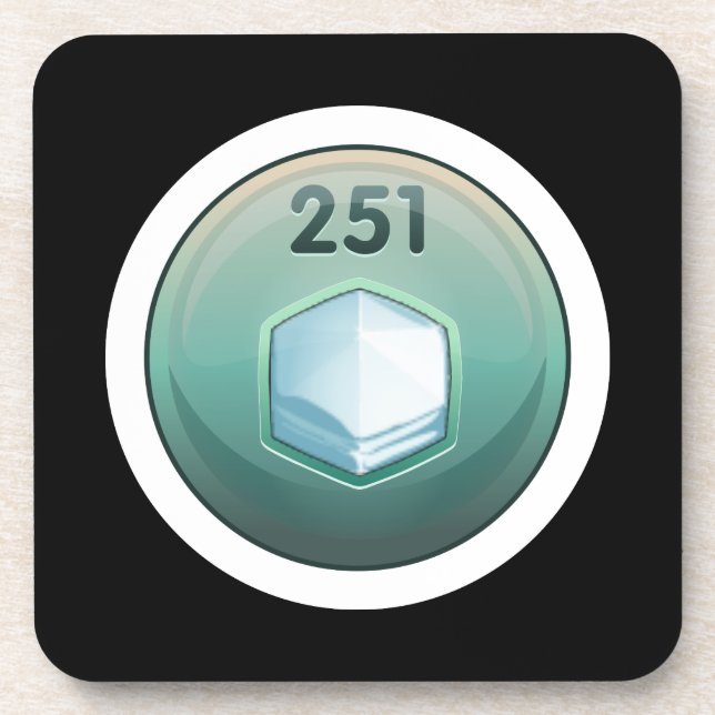 Glitch Achievement minor refiner shiny class Coaster (Front)
