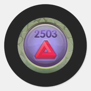 Glitch Achievement pretty fine refiner red class.p Classic Round Sticker