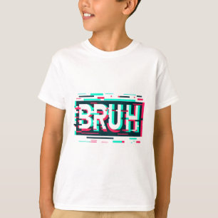 Glitch Aesthetic Gamer Bruh Meme Boys Mens Funny S T-Shirt