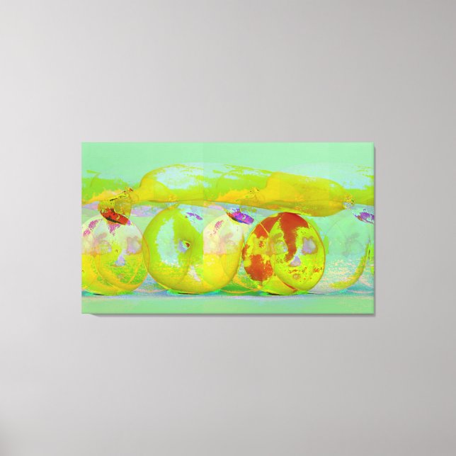 glitch art on fruits and vegetables canvas print (Front)
