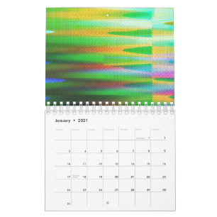 Glitch Art Vaporwave Aesthetic Analogue Fault Calendar