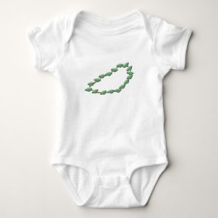 Glitch: artefact necklace amazonite baby bodysuit