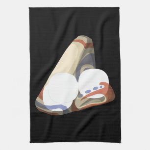 Glitch: artefact nose of china tea towel