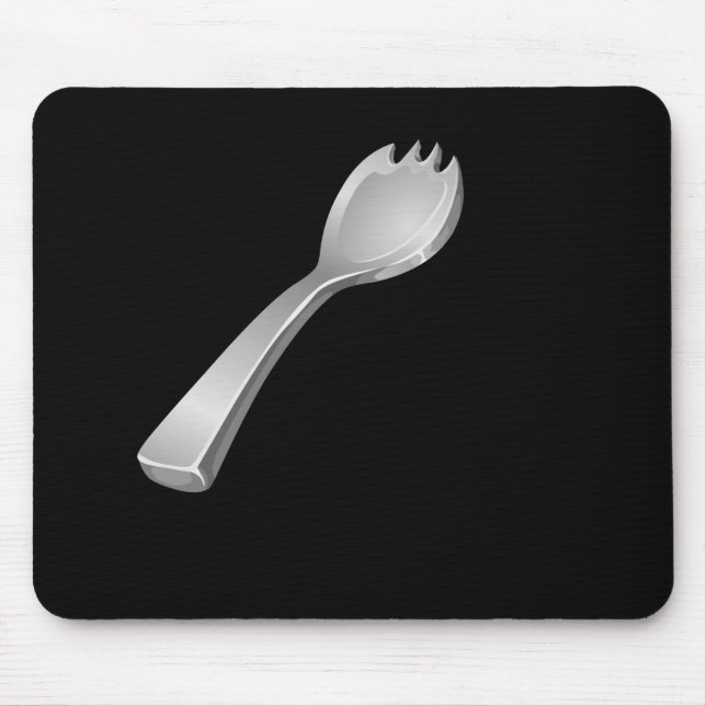 Glitch: artefact platinumium spork mouse pad (Front)