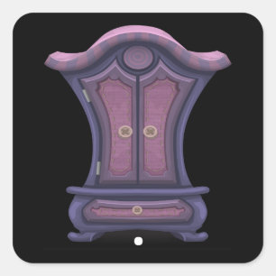 Glitch bag furniture cabinet violet voyage cabinet square sticker