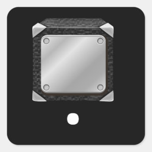 Glitch bag furniture platinum plated storage displ square sticker