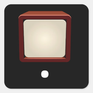 Glitch bag furniture simply red storage display bo square sticker