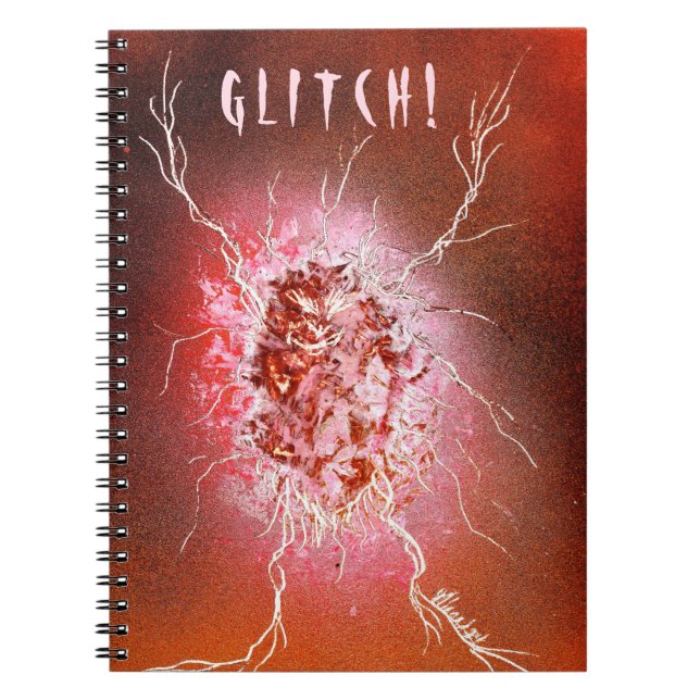 Glitch Computer Bug Notebook (Front)