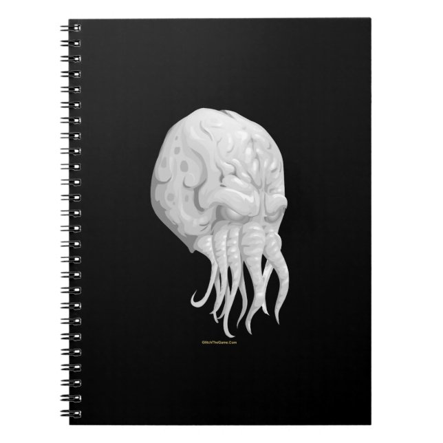 Glitch Cthulhu Mask Spiral Notebook (Front)