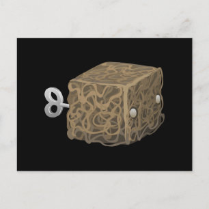 Glitch dustbunny cubimal postcard