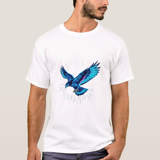 Glitch Electric Hawk Men's T-Shirt (Front)